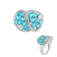 Anello in argento con Topazio Paraiba