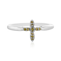 Anello in argento con Diamante Giallo I2