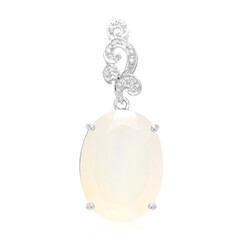 Ciondolo in argento con Calcedonio Rosa
