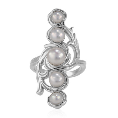 Anello in argento con Perla di Acqua Dolce (TPC)