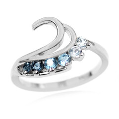 Anello in argento con Topazio Blu Cielo