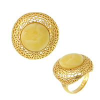 Anello in argento con Ambra Baltica