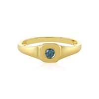 Anello in argento con Diamante Blu I3