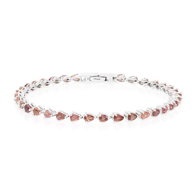 Bracciale in oro con Zaffiro Padparadscha (non riscaldato)
