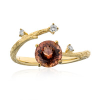 Anello in oro con Tormalina Neon del Congo (Smithsonian)