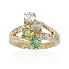 Anello in argento con Peridoto della Birmania