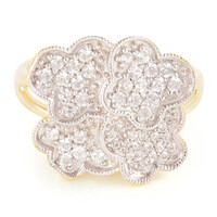 Anello placcato in oro con Zircone