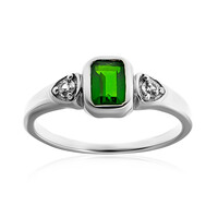 Anello in argento con Diopside Russo