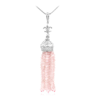 Collana in argento con Quarzo Rosa (Dallas Prince Designs)