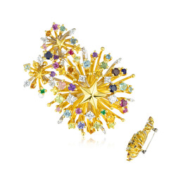 Spilla in argento con Zaffiro Blu (Gems en Vogue)