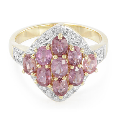 Anello in oro con Zaffiro Padparadscha (non riscaldato) (AMAYANI)