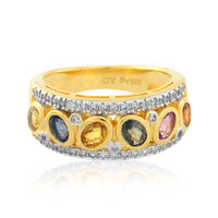 Anello in argento con Zaffiro Fancy
