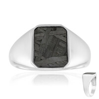 Anello in argento con Meteoriti di Aletai