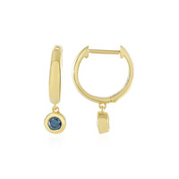 Orecchini in argento con Diamante Blu I2