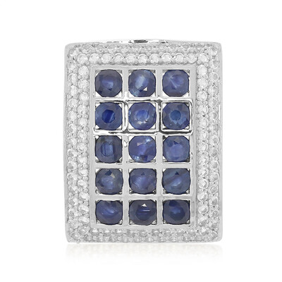 Ciondolo in argento con Zaffiro Blu