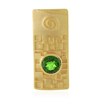 Ciondolo in argento con Diopside Russo
