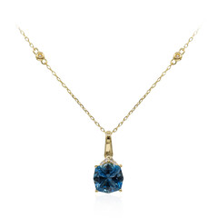 Collana in oro con Topazio Blu Londra (CIRARI)