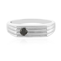 Anello in argento con Diamante Nero