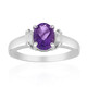 Anello in argento con Ametista Zambiana