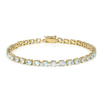 Bracciale in argento con Topazio Blu Cielo