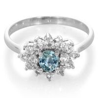Anello in argento con Zaffiro Verde