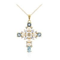 Collana in argento con Topazio Blu Cielo