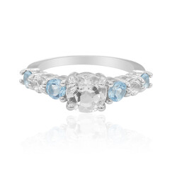 Anello in argento con Topazio Bianco