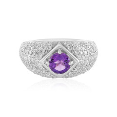 Anello in argento con Ametista Siberiana (de Melo)