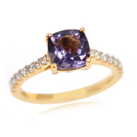 Anello in argento con Quarzo Mirtillo