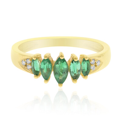 Anello in oro con Smeraldo Zambia AAA