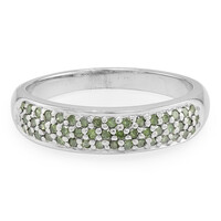 Anello placcato in platino con Diamante Fancy