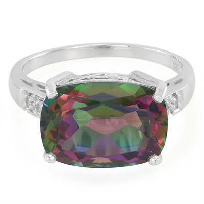 Anello in argento con Topazio Mistico