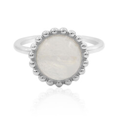 Anello in argento con Pietra di Luna Arcobaleno
