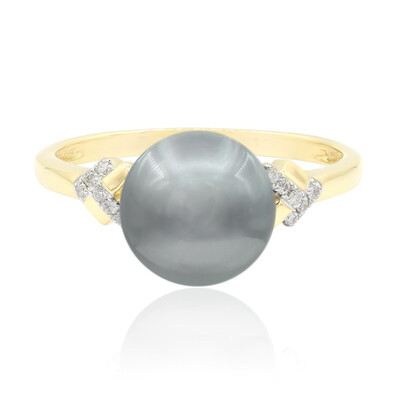 Anello in oro con Perla Tahitiana (TPC)