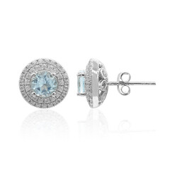 Orecchini in argento con Topazio Blu Cielo