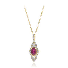 Collana in oro con Rubino Mozambico AAA (CIRARI)