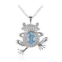 Collana in argento con Topazio Blu Cielo