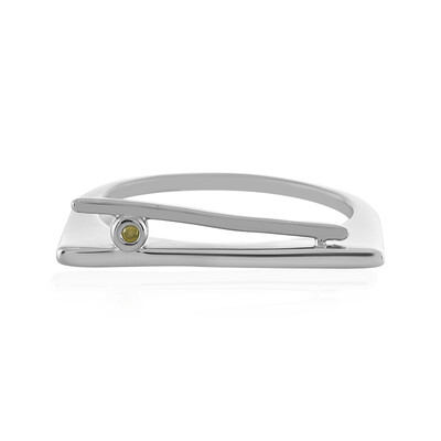 Anello in argento con Diamante Giallo I3 (MONOSONO COLLECTION)