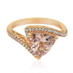 Anello in oro con Morganite AAA