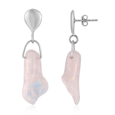 Orecchini in argento con Quarzo Rosa