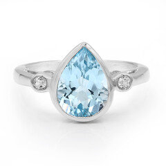 Anello in argento con Topazio Blu Cielo