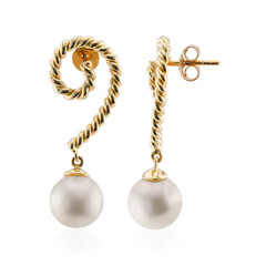 Orecchini in oro con Perla d'Acqua Dolce Bianca (TPC)