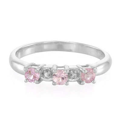 Anello in argento con Zaffiro Rosa