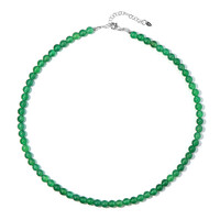 Collana in argento con Onice Verde