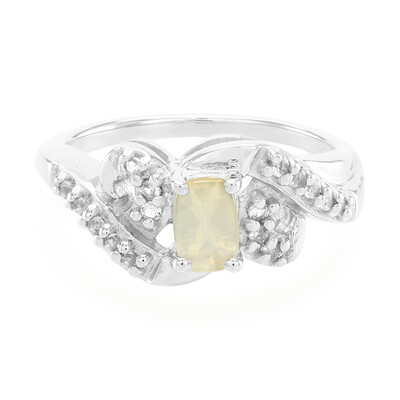 Anello in argento con Pietra del Sole Lunare