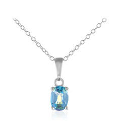 Collana in argento con Topazio Mistico Blu Colomba