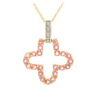 Collana in oro con Zaffiro Padparadscha (non riscaldato) (AMAYANI)
