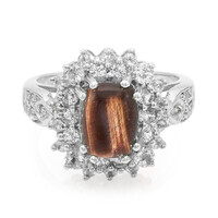 Anello in argento con Occhio di Tigre Rosso