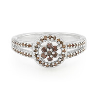 Anello placcato in platino con Diamante Fancy