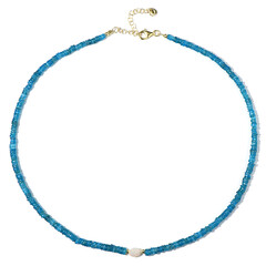 Collana in argento con Apatite Blu Neon (Riya)